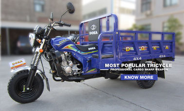 La moto de Tuk Tuk d'essence avec les sièges latéraux, trois a roulé le tricycle chinois de cargaison