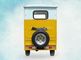 Tricycle de moteur de passager d'essence d'essence avec la cabine de conducteur et le toit de fer, jaunes