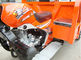 Moto orange de tricycle de cargaison de rouleur du Chinois 3 avec le grand repose-pieds