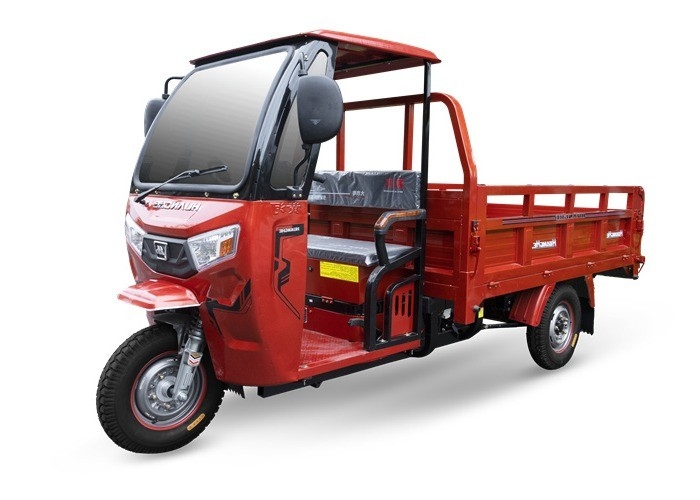 Tricycle de chargement électrique de cabine 3000W avec auvents de couleur et de taille personnalisables