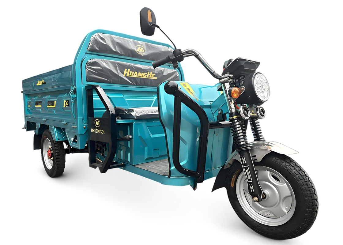 Tricycle de chargement électrique de 1200W avec freins à tambour avant / à tambour arrière Charge nominale 260 KG