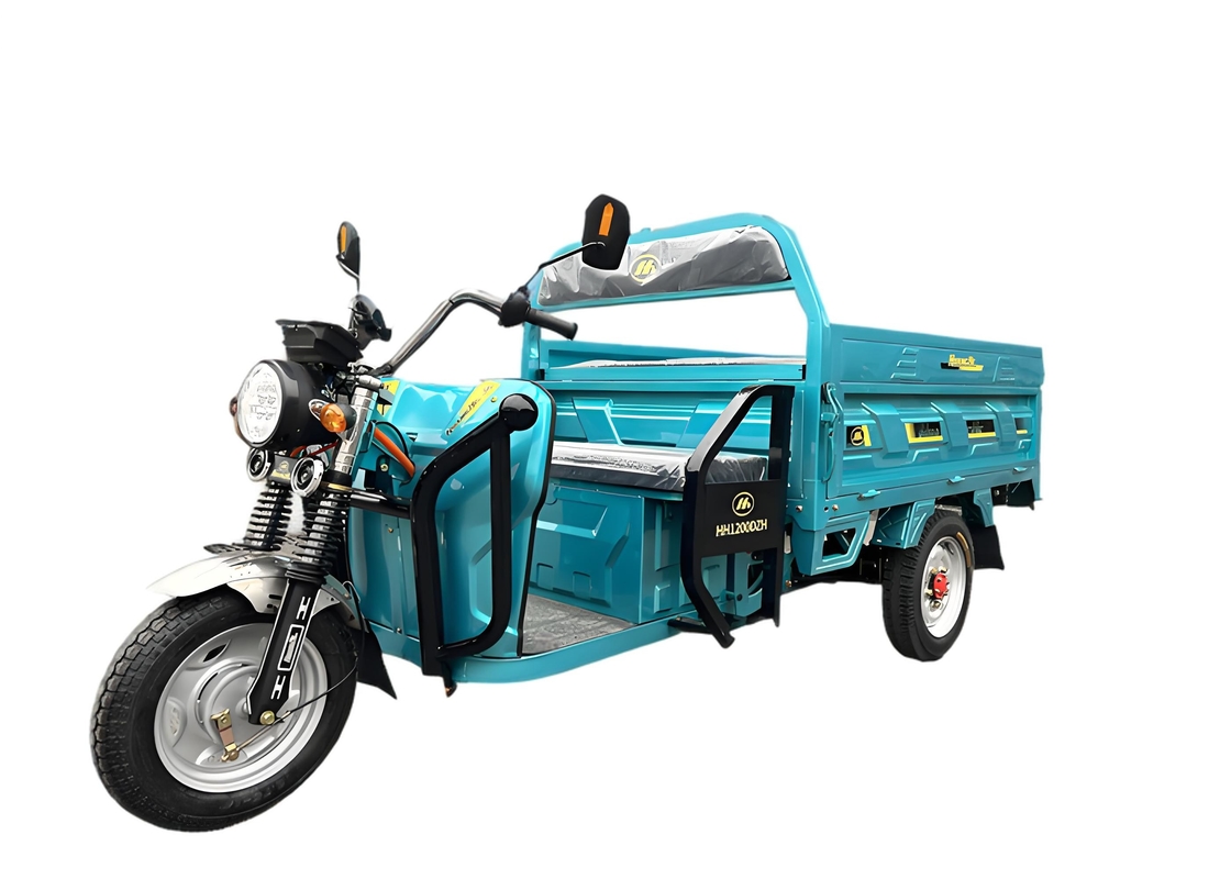 Tricycle de chargement électrique de 1200W avec freins à tambour avant / à tambour arrière Charge nominale 260 KG