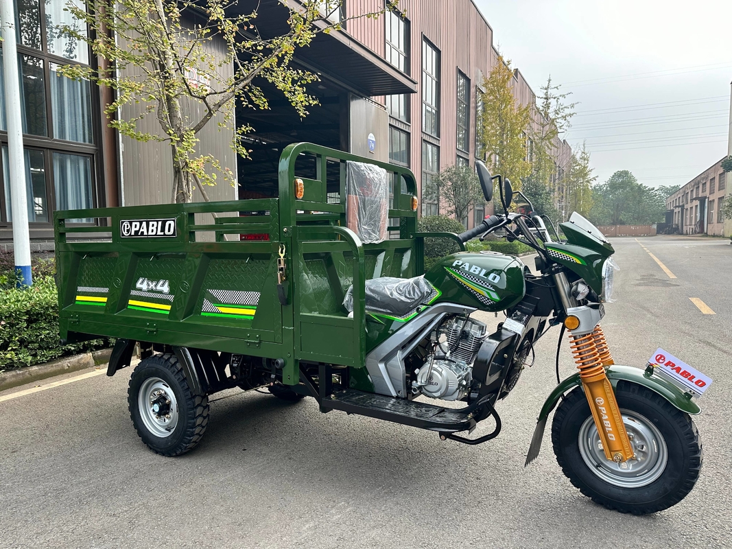 Motocycle à trois roues durable avec frein à tambour avant et arrière et type de carrosserie ouverte