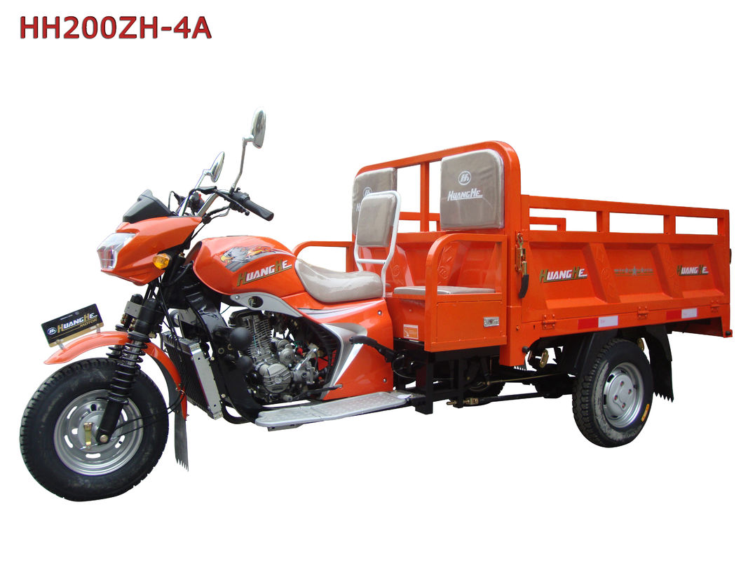 Le trois-roues orange de 200cc 250cc/trois roulent la moto de cargaison avec le toit de cargaison