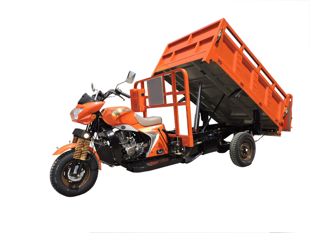 Le trois-roues orange de 200cc 250cc/trois roulent la moto de cargaison avec le toit de cargaison