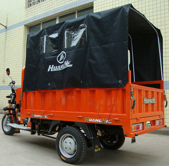 la livraison Van de tricycle de la cargaison 200CC avec la couverture de toile arrière pour des secteurs pleuvants extérieurs